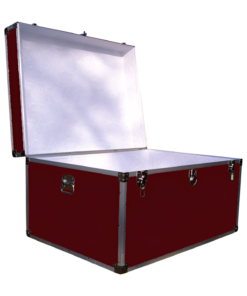 Alternative view of 01-148 RE MAROON Super Jumbo Storage Trunk with Alloy Trim