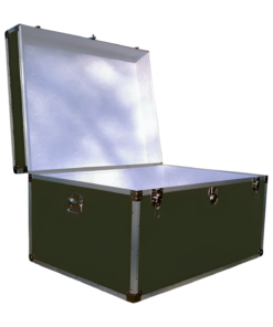 Alternative view of 02-136 RE OLIVE Jumbo Storage Trunk with Alloy Trim