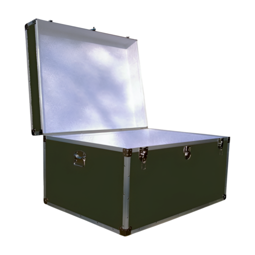 02-136 RE OLIVE Jumbo Storage Trunk with Alloy Trim - Image 2