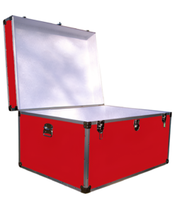 Alternative view of 01-147 RE RED Super Jumbo Storage Trunk with Alloy Trim