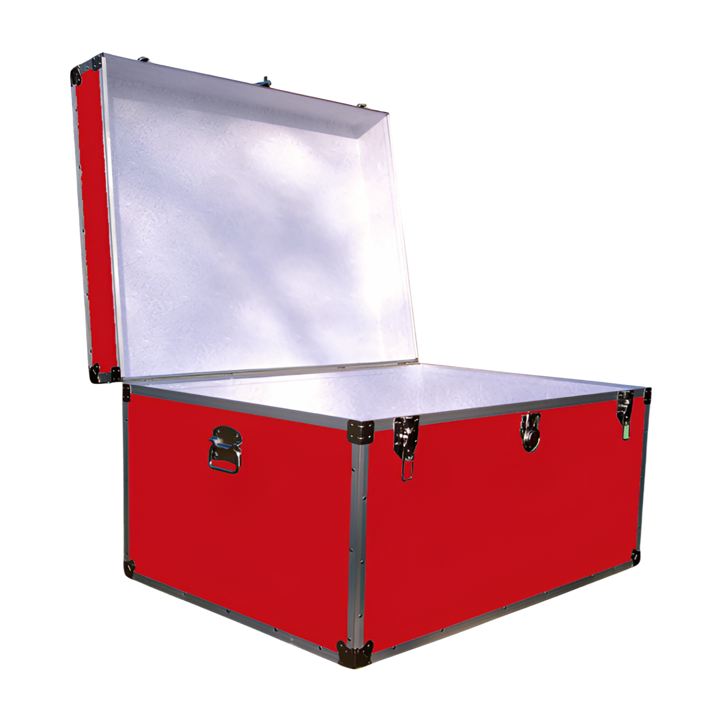 01-147 RE RED Super Jumbo Storage Trunk with Alloy Trim - Image 2