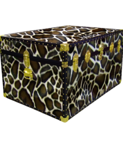 01-224 G FAUX GIRAFFE Super Jumbo Storage Trunk with ABS Trim