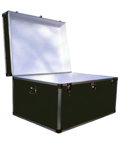Alternative view of 01-146 RE OLIVE Super Jumbo Storage Trunk with Alloy Trim