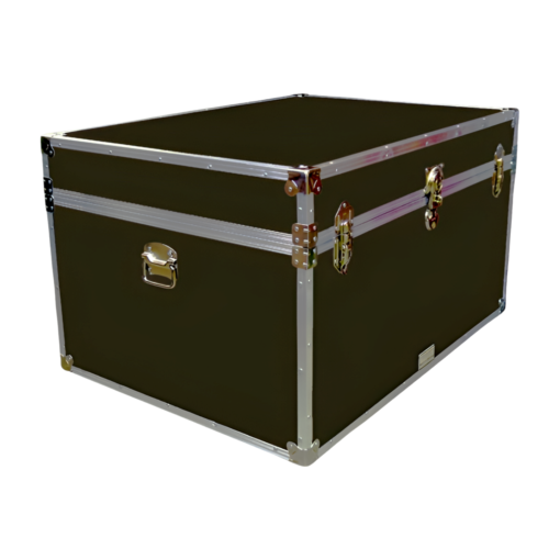 01-146 RE OLIVE Super Jumbo Storage Trunk with Alloy Trim
