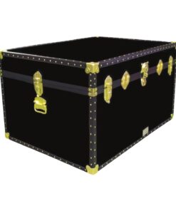 01-144 R BLACK Super Jumbo Storage Trunk with ABS Trim