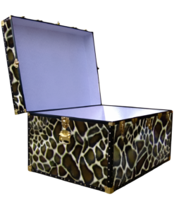 Alternative view of 02-214 G FAUX GIRAFFE Jumbo Storage Trunk with ABS Trim