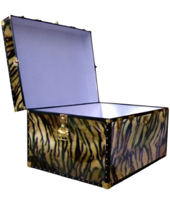 Alternative view of 02-216 TI FAUX TIGER Jumbo Storage Trunk with ABS Trim