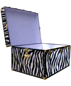Alternative view of 02-210 ZEB FAUX ZEBRA Jumbo Storage Trunk with ABS Trim