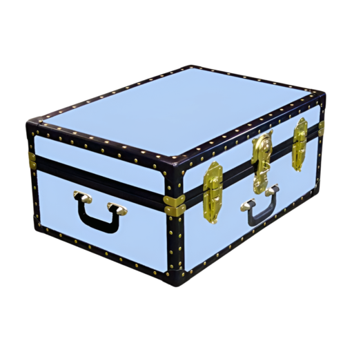 11-143 SKY BLUE VINYL 24 Storage Trunk Case with ABS Trim