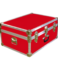 10-087 RE RED 27 Cabin Storage Trunk with Alloy Trim