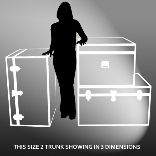 02-129 AE ALLOY Jumbo Storage Trunk with Alloy Trim - Image 3