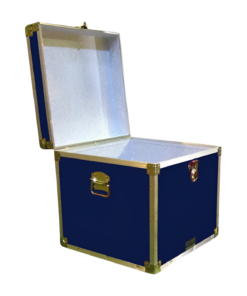 Alternative view of 20-098 RE NAVY Cube Storage Trunk with Alloy Trim