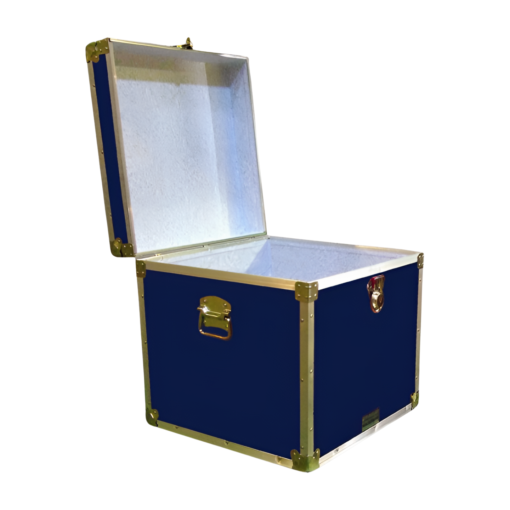 20-098 RE NAVY Cube Storage Trunk with Alloy Trim - Image 2
