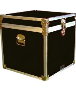 20-095 RE OLIVE Cube Storage Trunk with Alloy Trim