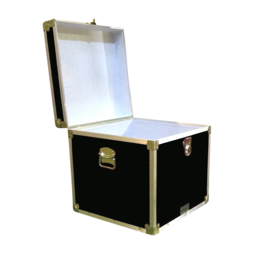 20-099 RE BLACK Cube Storage Trunk with Alloy Trim - Image 2