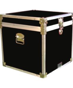 20-099 RE BLACK Cube Storage Trunk with Alloy Trim