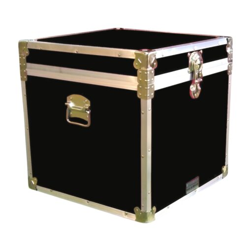 20-099 RE BLACK Cube Storage Trunk with Alloy Trim