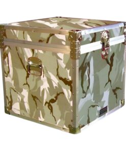 20-147 DSE DESERT STORM CAMO Cube Storage Trunk with Alloy Trim