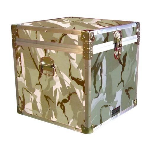 20-147 DSE DESERT STORM CAMO Cube Storage Trunk with Alloy Trim