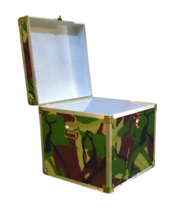 Alternative view of 20-145 JCE JUNGLE CAMO Cube Storage Trunk with Alloy Trim