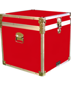 20-096 RE RED Cube Storage Trunk with Alloy Trim