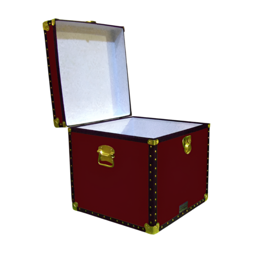 20-092 R MAROON Cube Storage Trunk with ABS Trim - Image 2