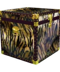 20-190 TI FAUX TIGER Cube Storage Trunk with ABS Trim