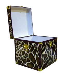 Alternative view of 20-188 G FAUX GIRAFFE Cube Storage Trunk with ABS Trim