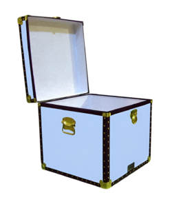 Alternative view of 20-152 SKY BLUE VINYL Cube Storage Trunk with ABS Trim