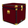 20-092 R MAROON Cube Storage Trunk with ABS Trim