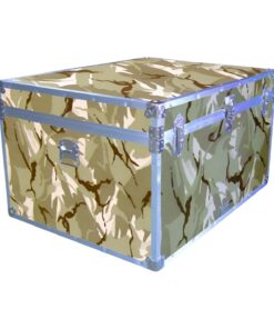 02-175 DSE DESERT STORM CAMO Jumbo Storage Trunk with Alloy Trim