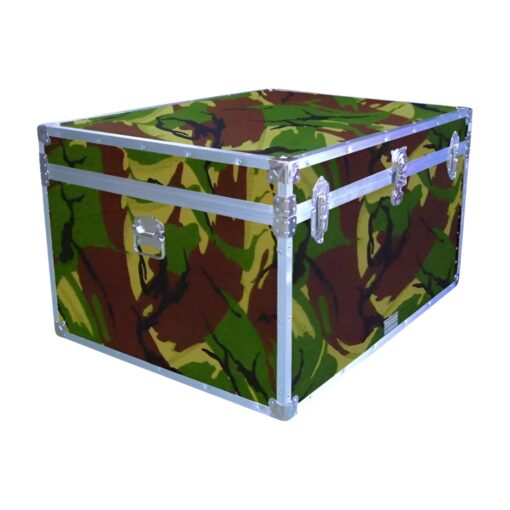 02-172 JCE JUNGLE CAMO Jumbo Storage Trunk with Alloy Trim