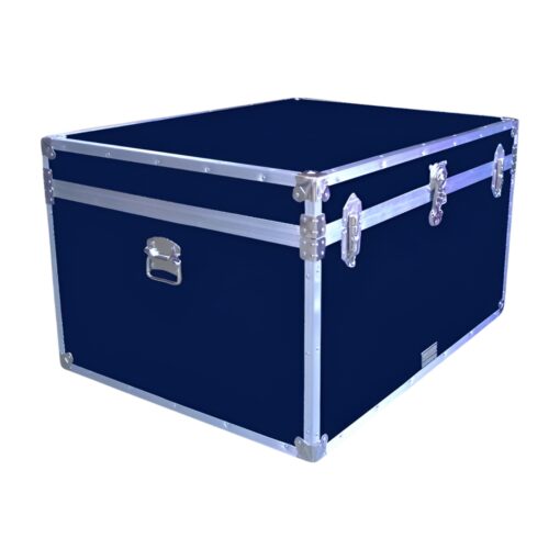 02-139 RE NAVY Jumbo Storage Trunk with Alloy Trim