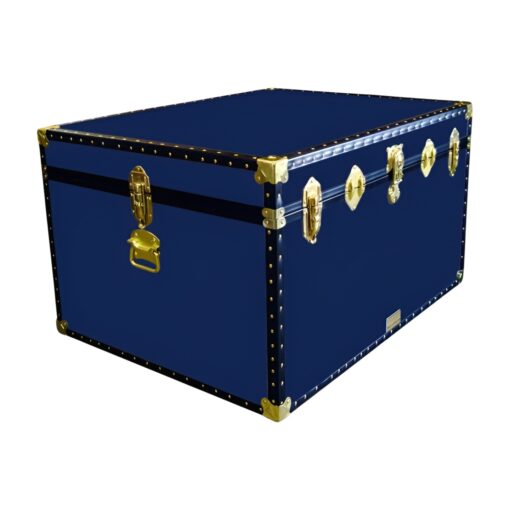 02-133 R NAVY Jumbo Storage Trunk with ABS Trim