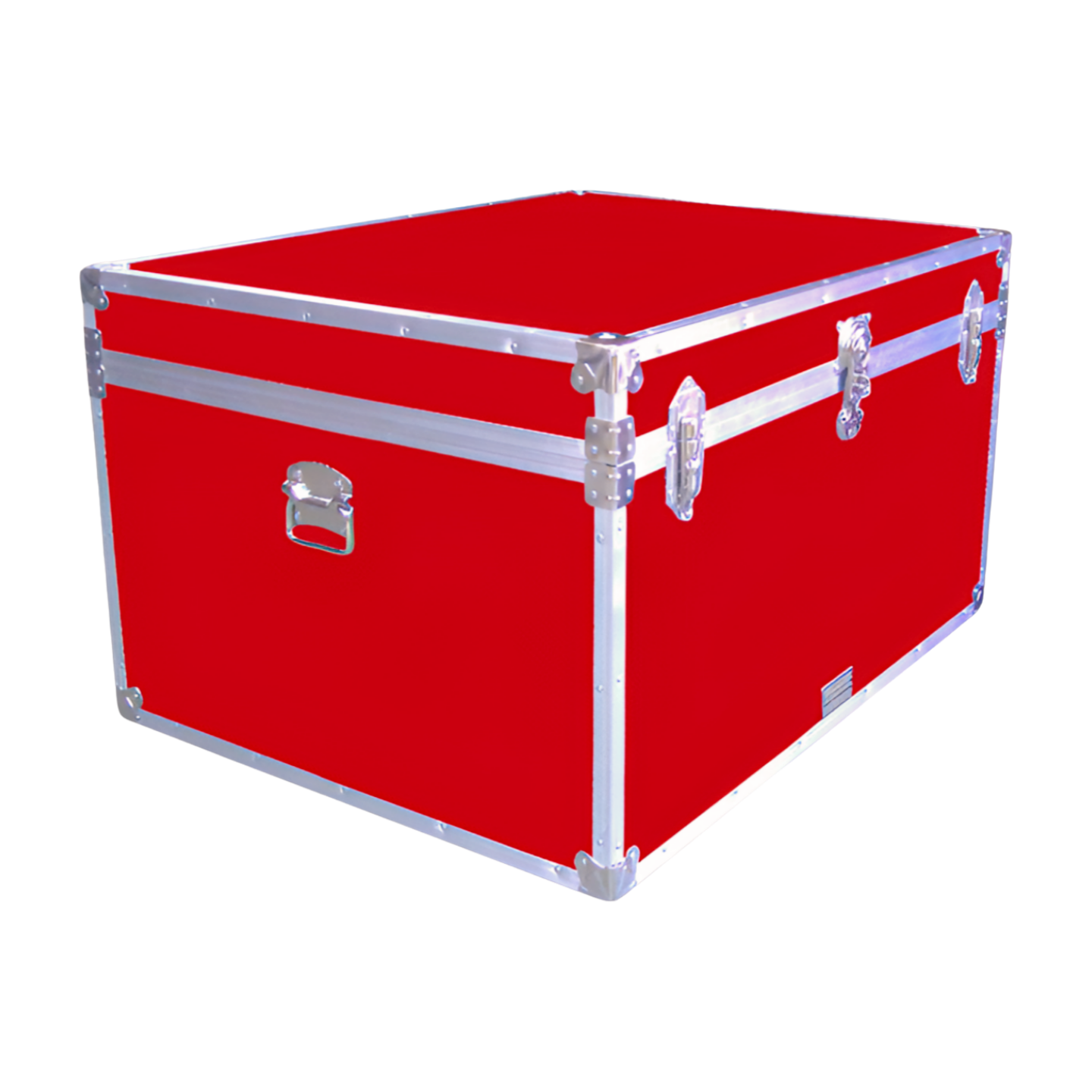 02-137 RE RED Jumbo Storage Trunk with Alloy Trim