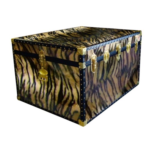 02-216 TI FAUX TIGER Jumbo Storage Trunk with ABS Trim