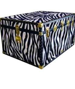02-210 ZEB FAUX ZEBRA Jumbo Storage Trunk with ABS Trim