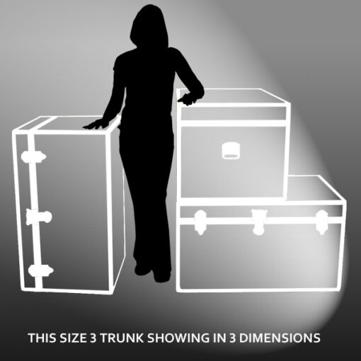 03-118 R NAVY King Storage Trunk with ABS Trim - Image 3