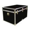 03-125 RE BLACK King Storage Trunk with Alloy Trim