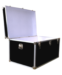 Alternative view of 03-125 RE BLACK King Storage Trunk with Alloy Trim