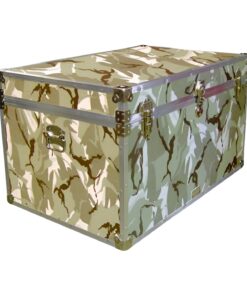 03-173 DSE DESERT STORM CAMO King Storage Trunk with Alloy Trim