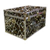 03-213 GE FAUX GIRAFFE King Storage Trunk with Alloy Trim