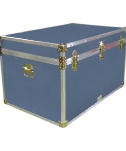 03-164.5 E PREMIER LEATHERGRAIN GREY King Storage Trunk with Alloy Trim