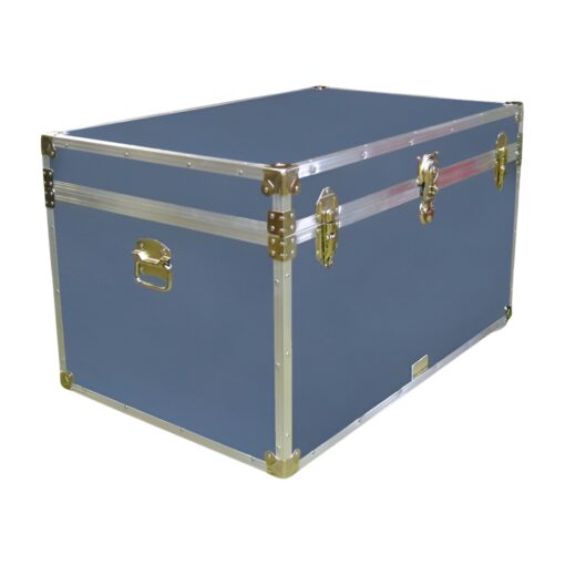 03-164.5 E PREMIER LEATHERGRAIN GREY King Storage Trunk with Alloy Trim