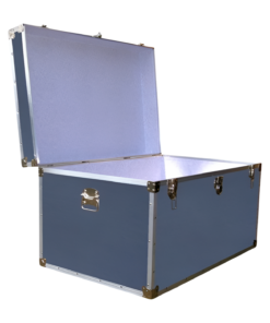 Alternative view of 03-164.5 E PREMIER LEATHERGRAIN GREY King Storage Trunk with Alloy Trim