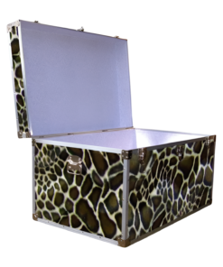 Alternative view of 03-213 GE FAUX GIRAFFE King Storage Trunk with Alloy Trim
