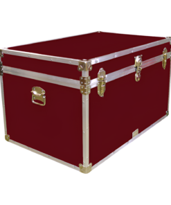 03-123 RE MAROON King Storage Trunk with Alloy Trim