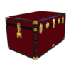 03-117 R MAROON King Storage Trunk with ABS Trim
