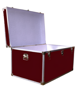 Alternative view of 03-123 RE MAROON King Storage Trunk with Alloy Trim
