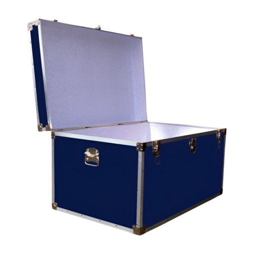 03-124 RE NAVY King Storage Trunk with Alloy Trim - Image 2